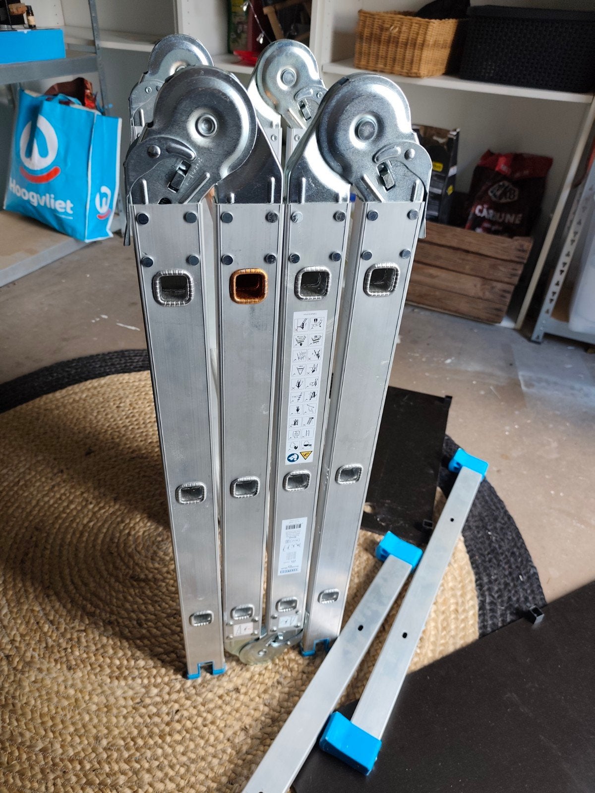 Sencys vouwladder 4x3 + platform - Multifunctioneel, Doe-het-zelf en Verbouw, Ladders en Trappen, Ophalen