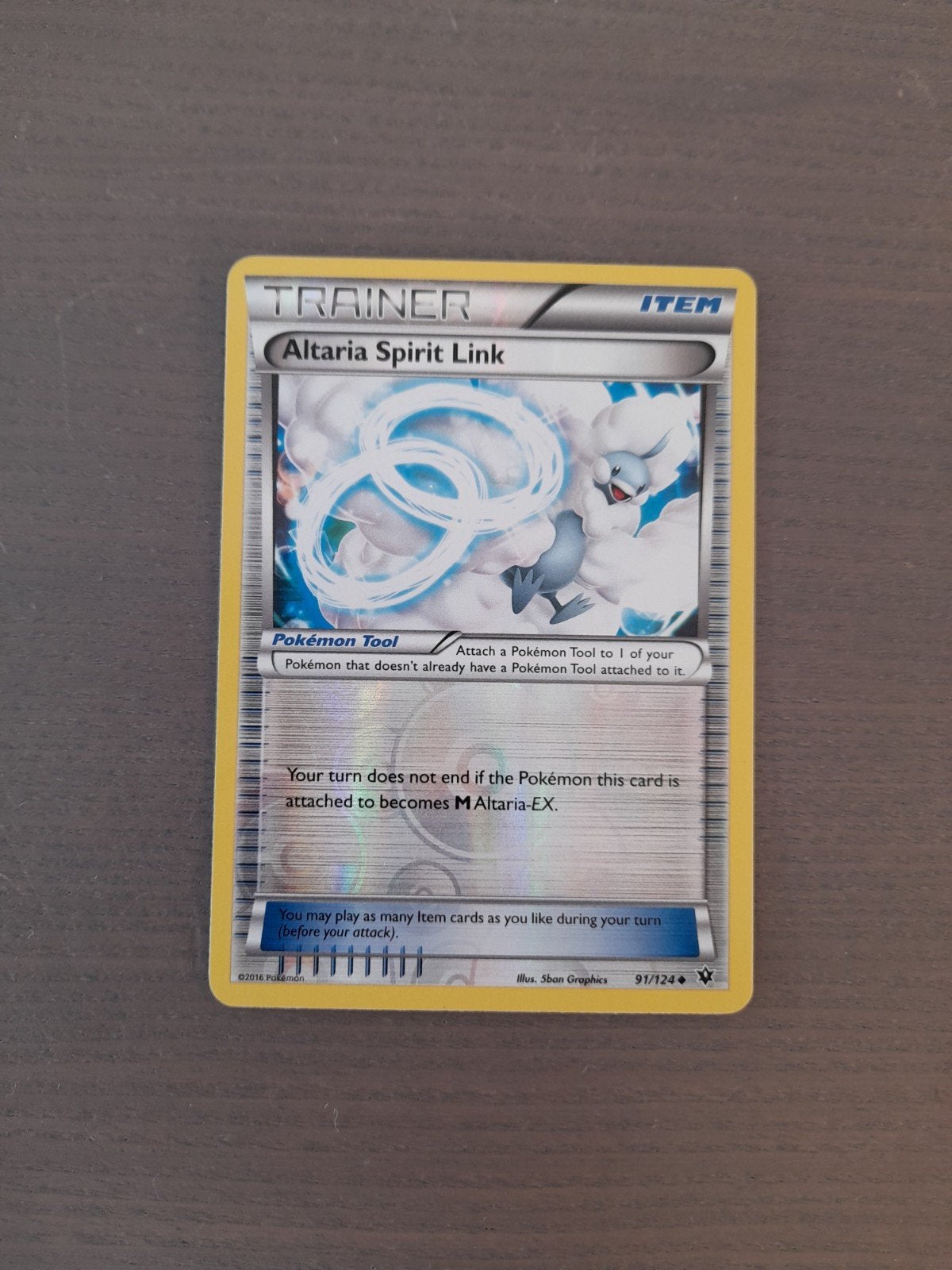 Fates collide 91/124 altaria spirit link reverse, Ophalen of Verzenden, Gebruikt, Losse kaart, Foil