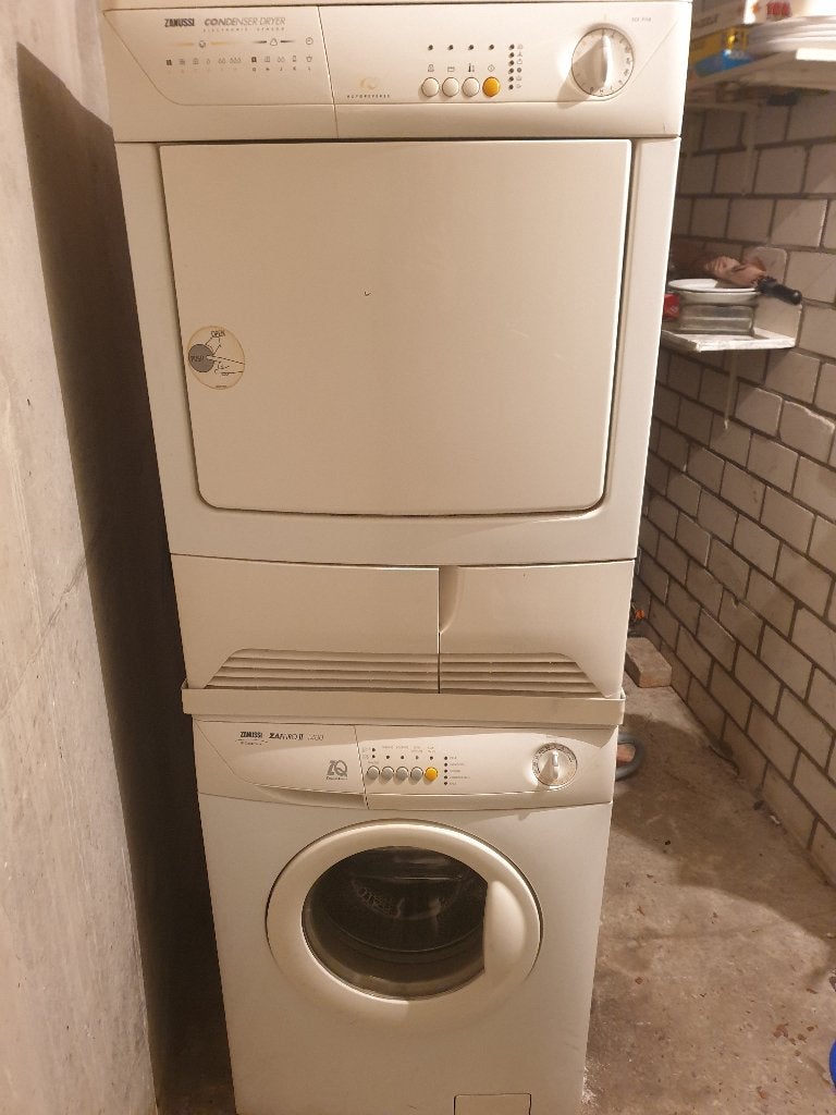 Zanussi Wasmachine en Condensdroger Set - Goede Staat, Ophalen, Gebruikt, Voorlader, 85 tot 90 cm