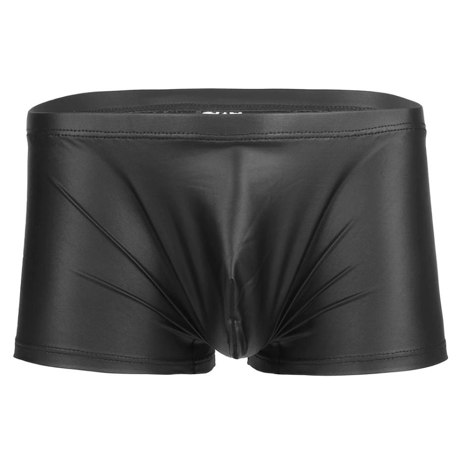 Zwarte wetlook heren boxer / slip sexy boxershort leren, Kleding | Heren, Verzenden, Zwart, Boxer