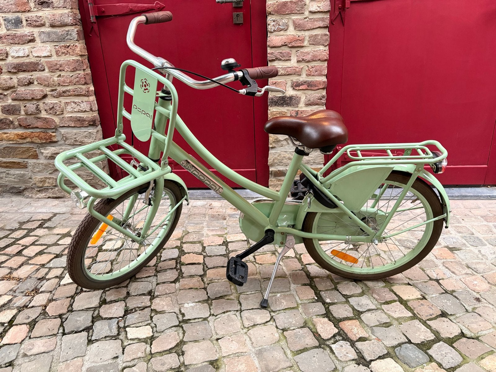 Popal 20 inch kinderfiets - Groen, Ophalen, Gebruikt, Velgrem, 20 inch of meer