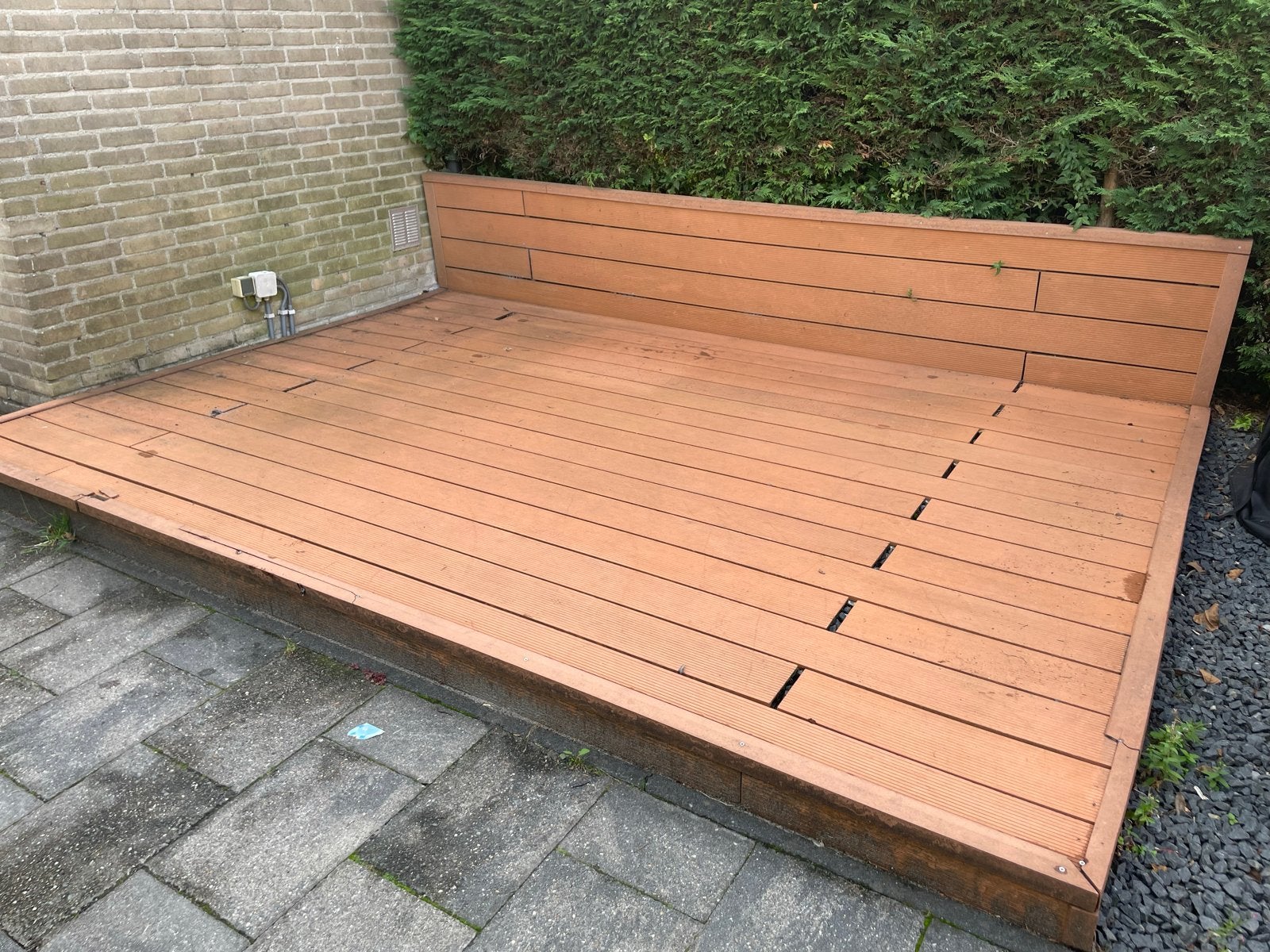 Composiet vlonder 350x250x60cm, zelf demonteren, Tuin en Terras, Terrasdelen en Vlonders, Ophalen of Verzenden, Gebruikt, Composiet