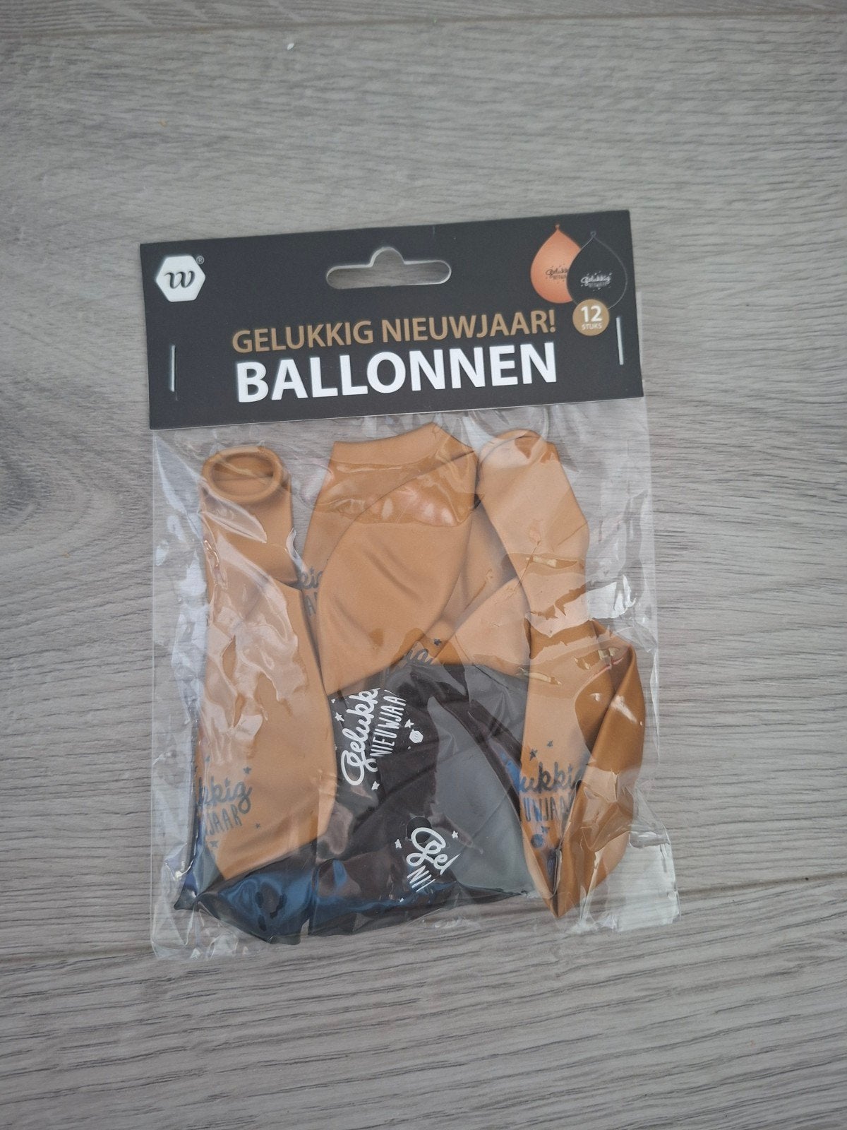Gelukkig Nieuwjaar Ballonnen - 12 stuks, Ophalen of Verzenden, Nieuw, Versiering, Overige