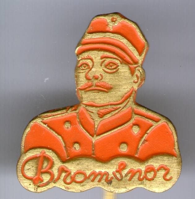 Bromsnor oranje op koper TV/strip speldje ( T_005), Verzamelen, Speldjes, Pins en Buttons, Verzenden, Nieuw, Figuurtje, Speldje of Pin