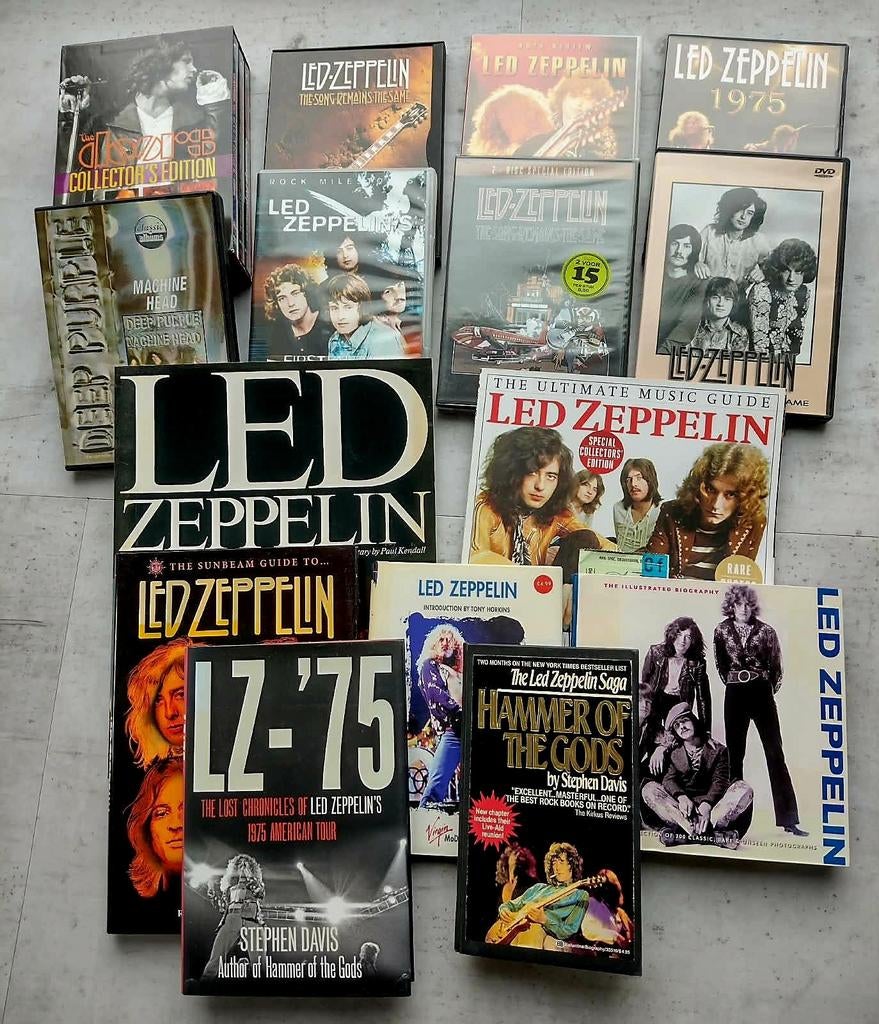 Led Zeppelin, dvd's/boeken + The Doors dvd's/Deep Purple dvd, Ophalen, 2000 tot heden, Zo goed als nieuw