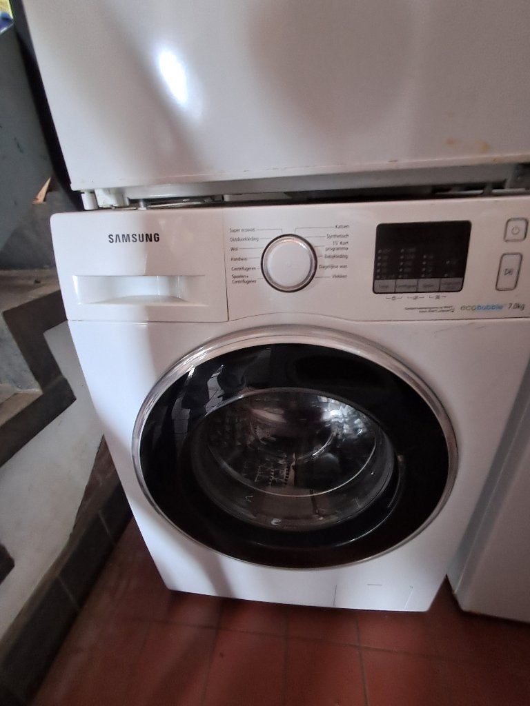 Samsung EcoBubble 7 kg wasmachine voorlader wit  CS27289, Ophalen, Gebruikt, Voorlader, Kort programma