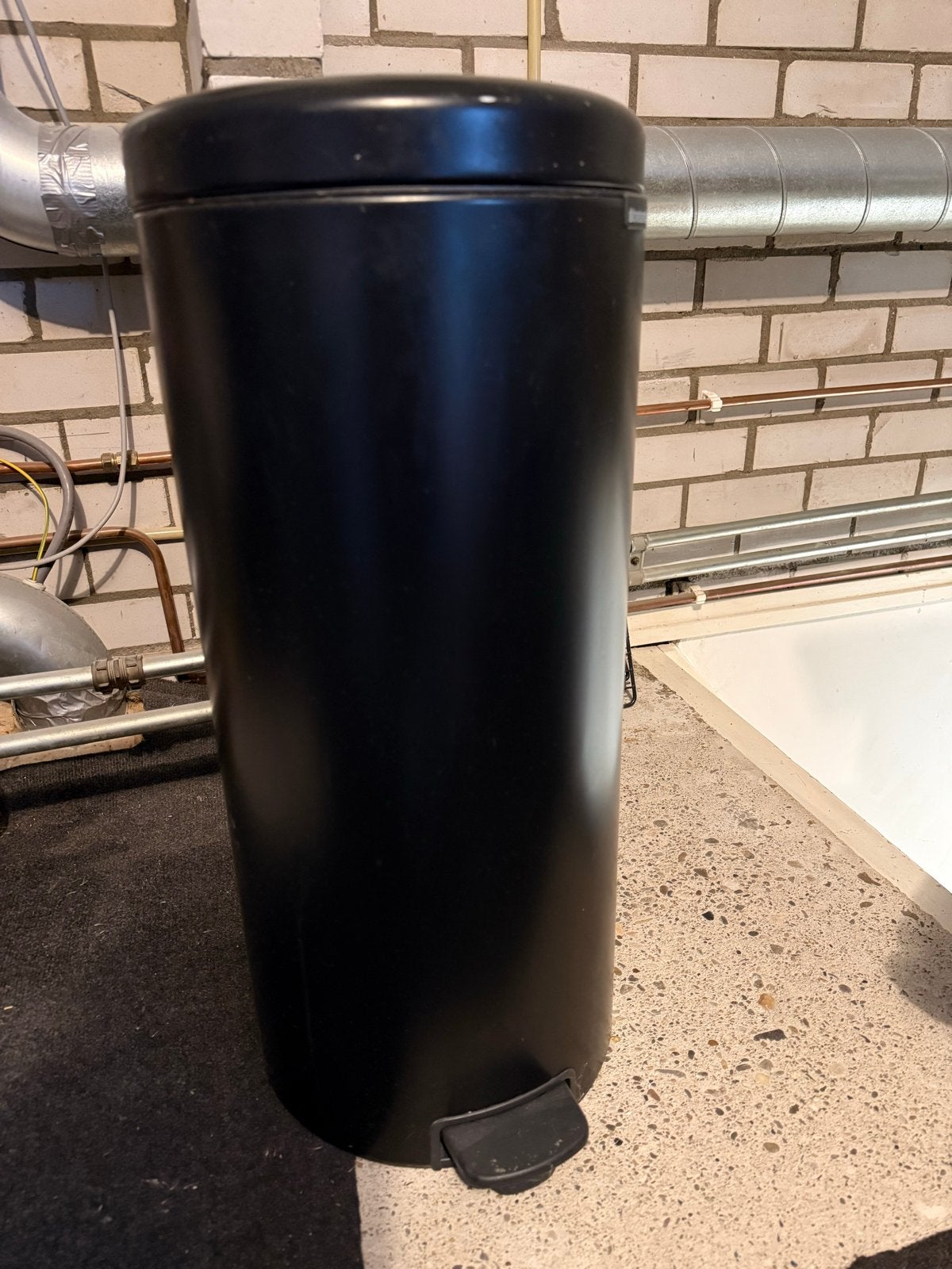 Brabantia pedaalemmer mat zwart 60L, Gebruikt, Met pedaal, 40 liter of meer, Ophalen of Verzenden