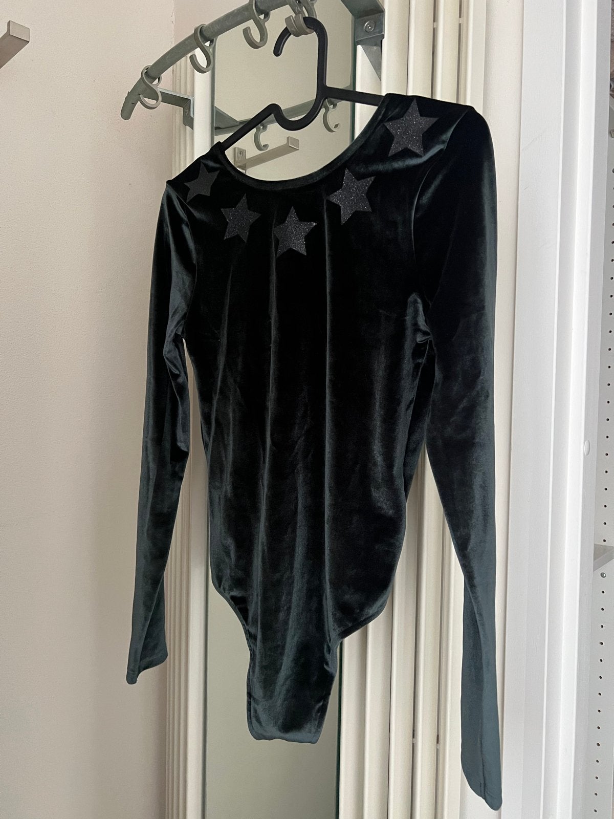 Victoria's Secret fluwelen bodysuit met sterren, Ophalen, Groen, Body of Korset
