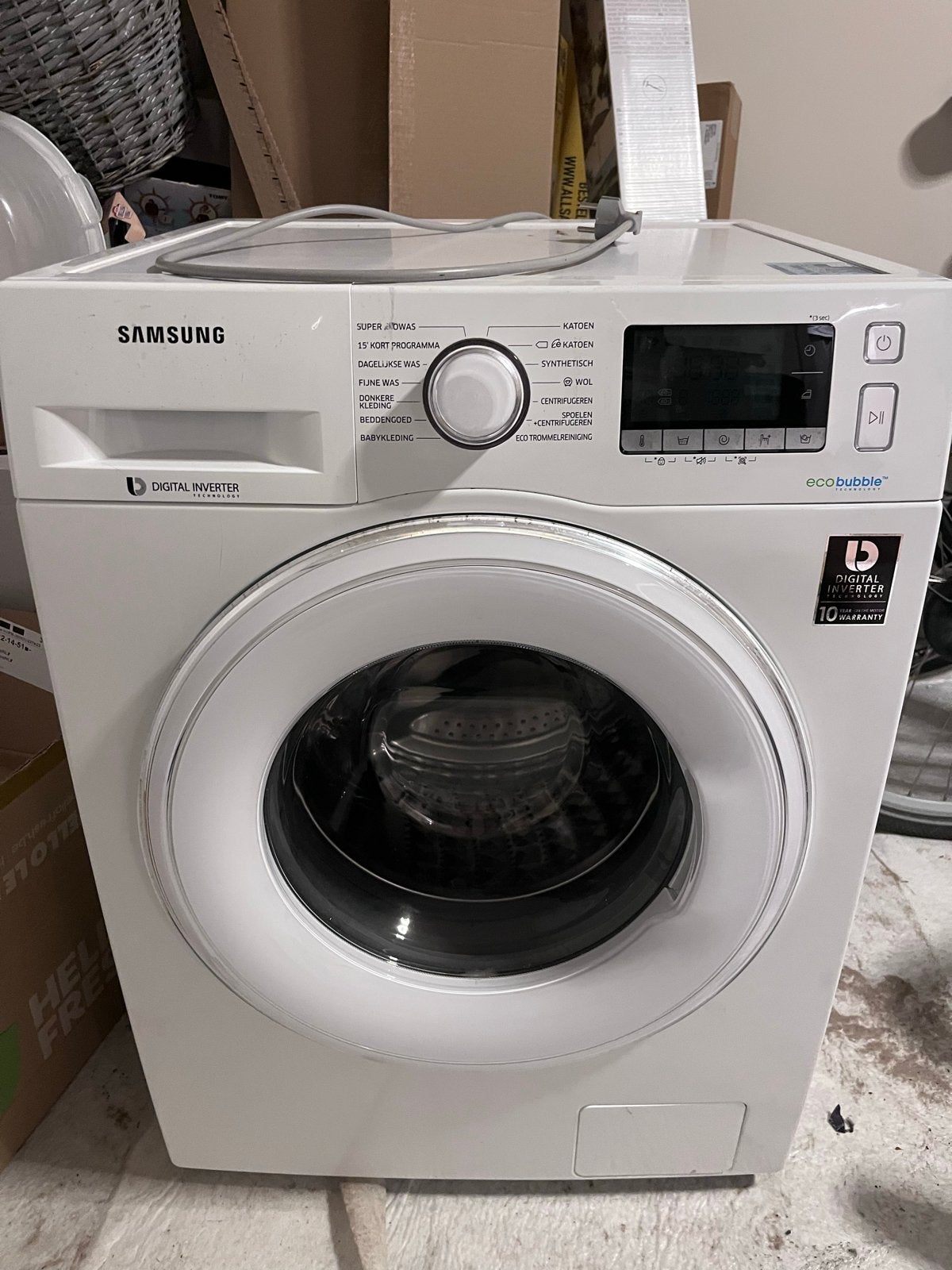 Samsung Wasmachine, Witgoed en Apparatuur, Ophalen of Verzenden, Voorlader, Niet werkend, Kort programma