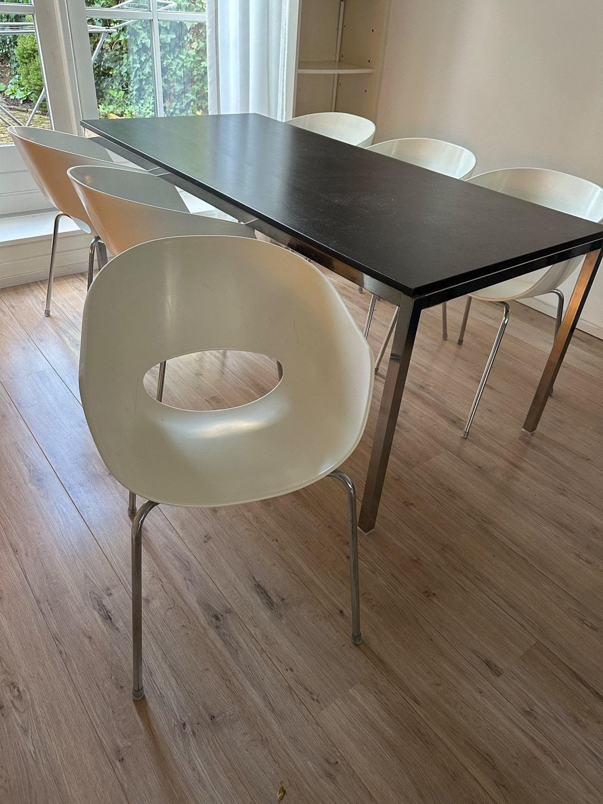 6 originele Sintesi Orbit Large designstoelen – wit – Italië, Huis en Inrichting, Ophalen, Kunststof, Wit, Vintage