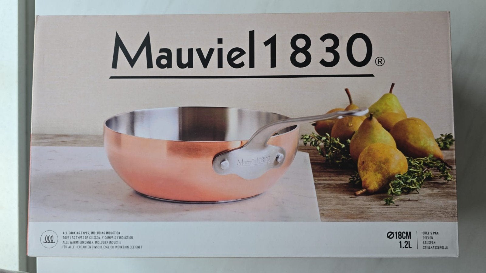 Mauviel 1830 Chef's Pan 18cm 1.2L - Koperen Sauteerpan, Ophalen of Verzenden, Nieuw, Overige materialen