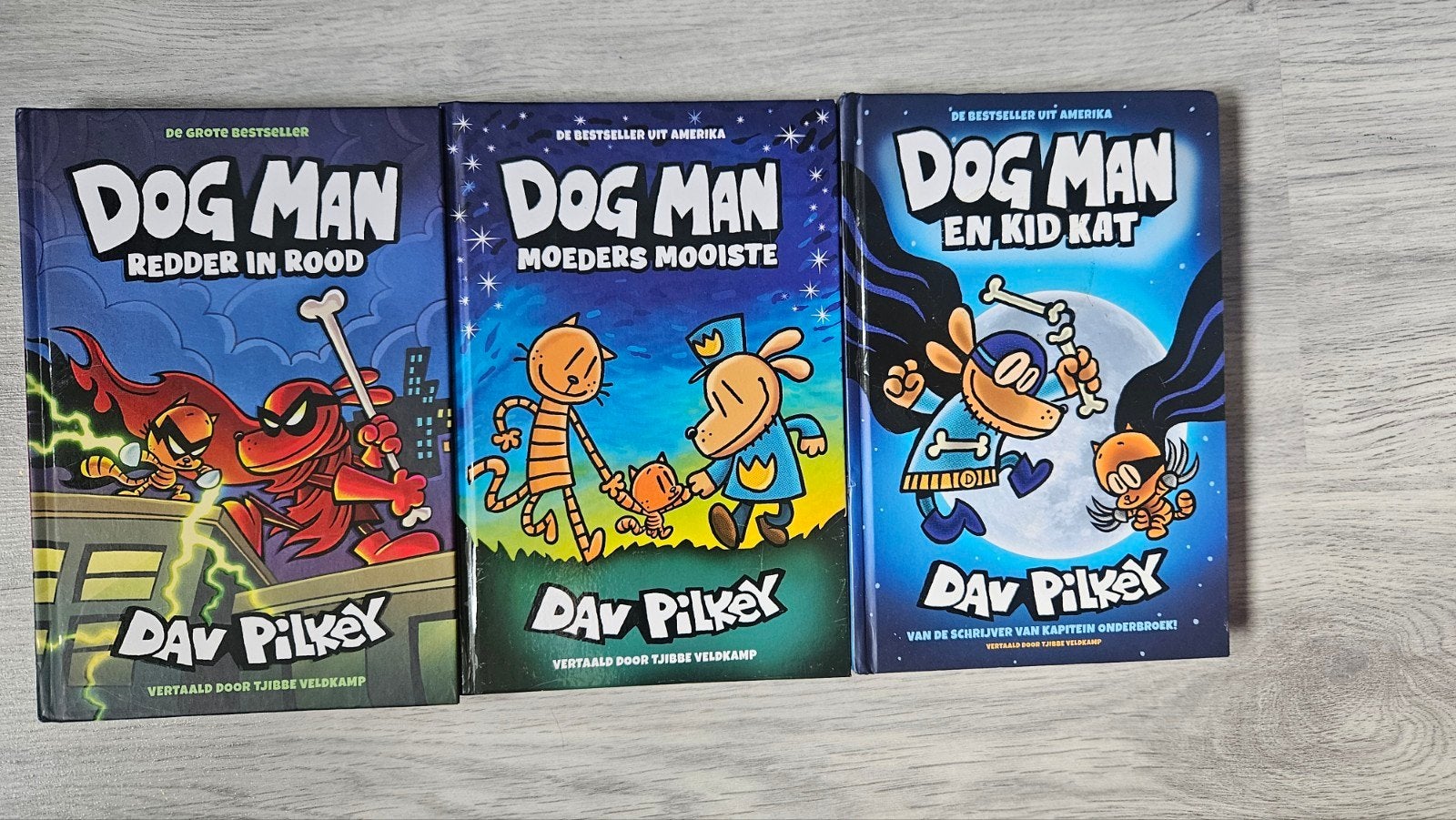 Dog Man Boekenreeks - 3 delen, Ophalen, Zo goed als nieuw, Dav Pilkey, Fictie