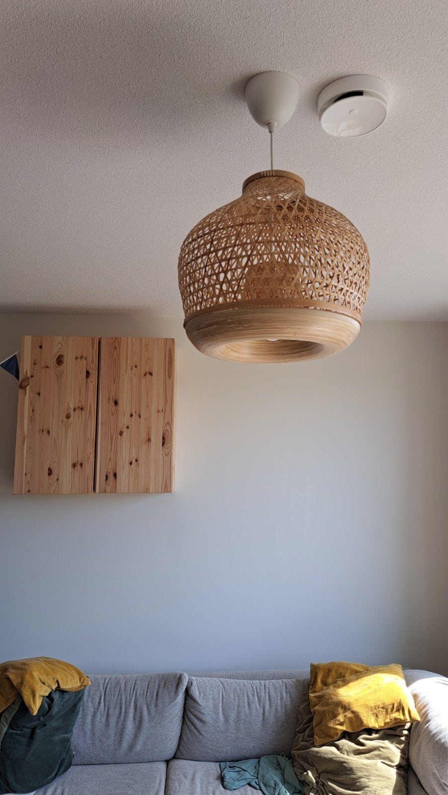 IKEA Bamboe Lampenkappen KNIXHULT & MISTERHULT, Ophalen, Gebruikt, Bohemian, Scandinavisch, Natuurlijk, Rond