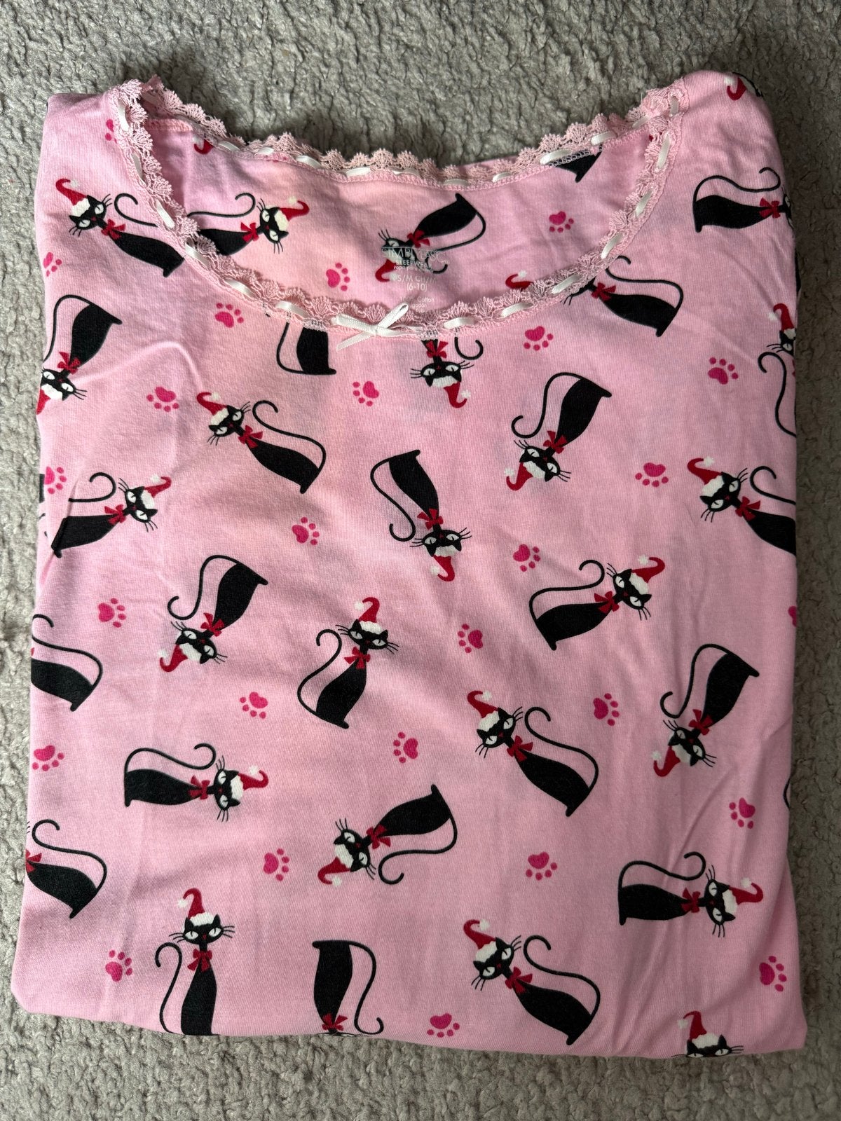 Roze nachthemd met kattenprint - Nieuw, Ophalen of Verzenden, Zo goed als nieuw, Maat 36 (S)