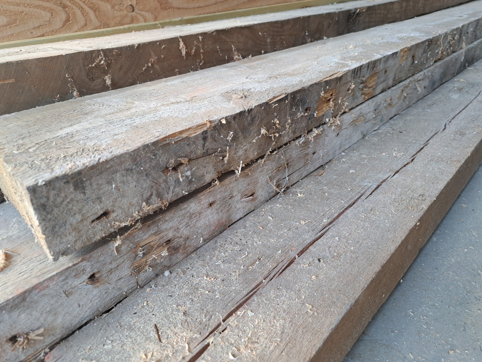 10 Grenen/Vuren houten balken voor industriële look, Doe-het-zelf en Verbouw, Gebruikt, Grenen, Ophalen of Verzenden, Balk
