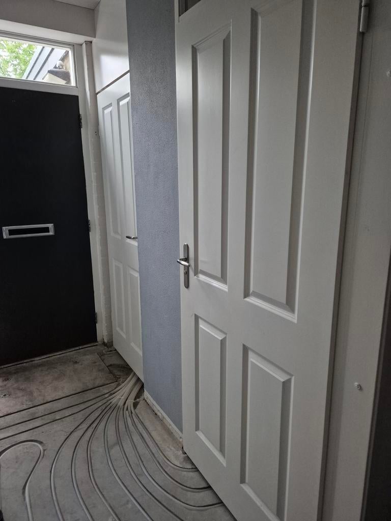 4 witte binnendeuren met beslag (85 x 201 cm), Doe-het-zelf en Verbouw, Deuren en Horren, Ophalen, Gebruikt, Binnendeur, 200 tot 215 cm