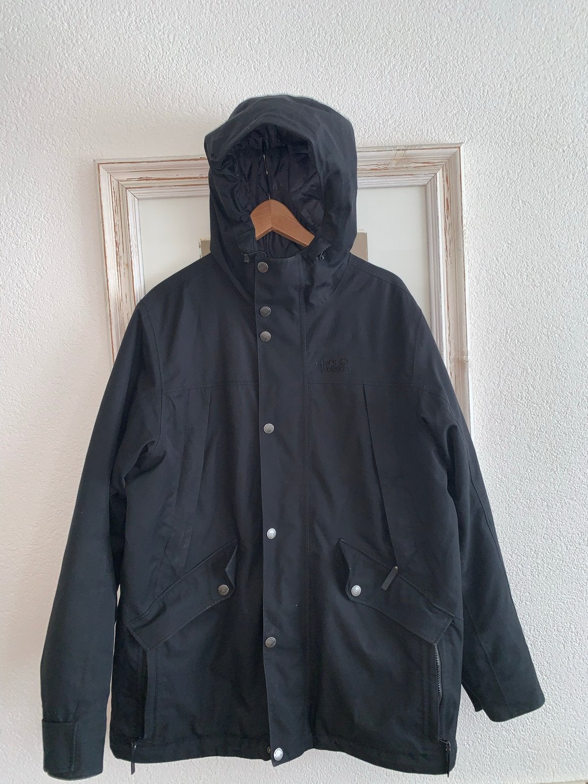 Jack Wolfskin Texapore Ecosphere Microguard Jas Zwart, Ophalen of Verzenden, Zo goed als nieuw, Maat 52/54 (L), Zwart