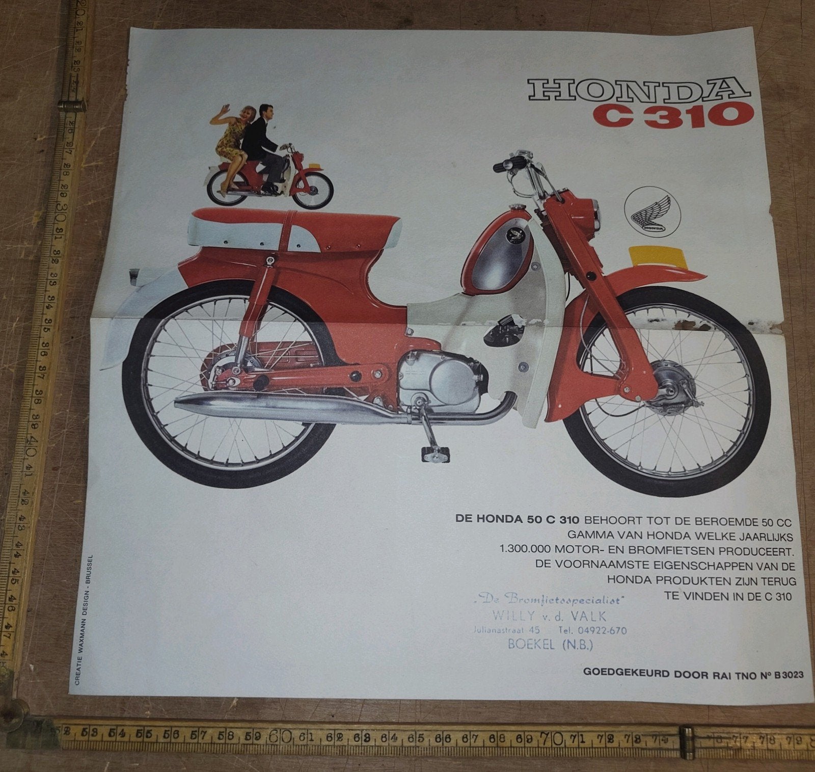 Folder Honda C310, Ophalen of Verzenden, Gebruikt