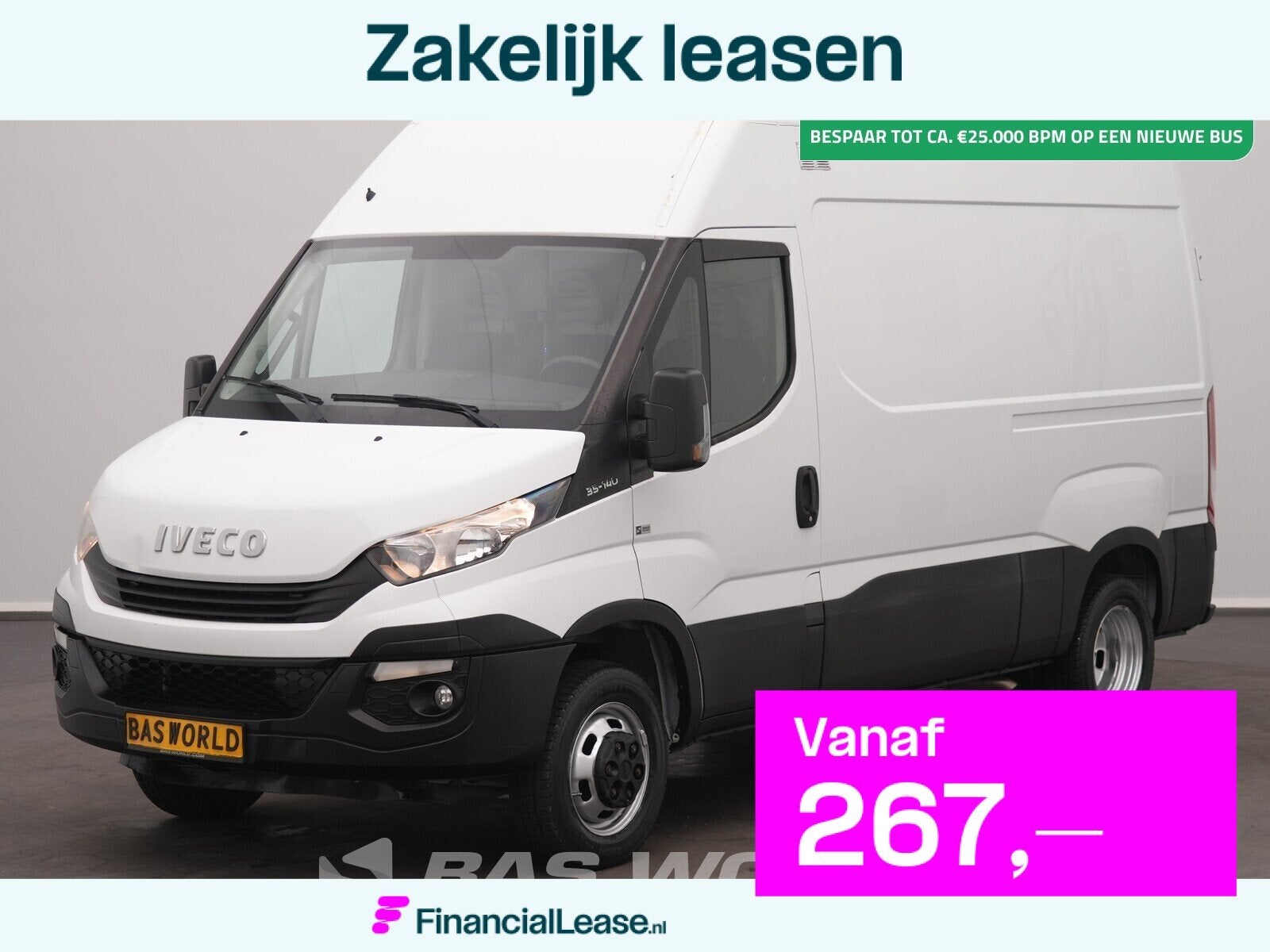 Iveco Daily 35C14 Luchtvering Euro6 Trekhaak Dubbellucht Air, Gebruikt, Euro 6, Iveco, Wit