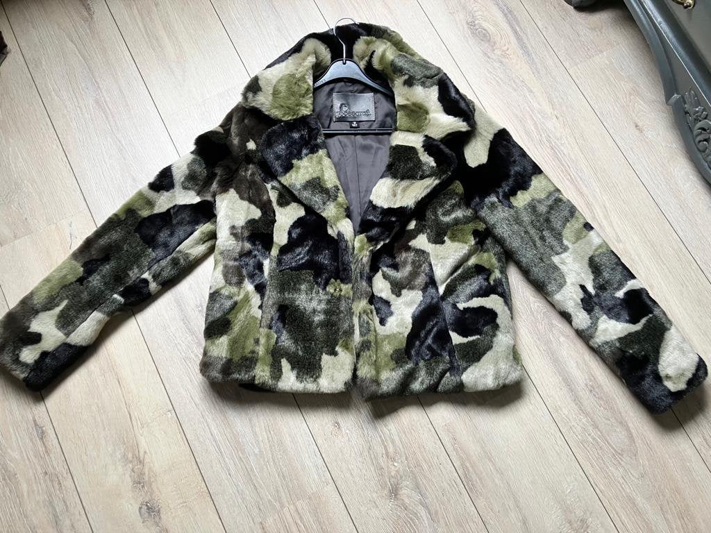 Goosecraft faux Fur jas XL, Ophalen, Zo goed als nieuw, Maat 42/44 (L), Meerkleurig