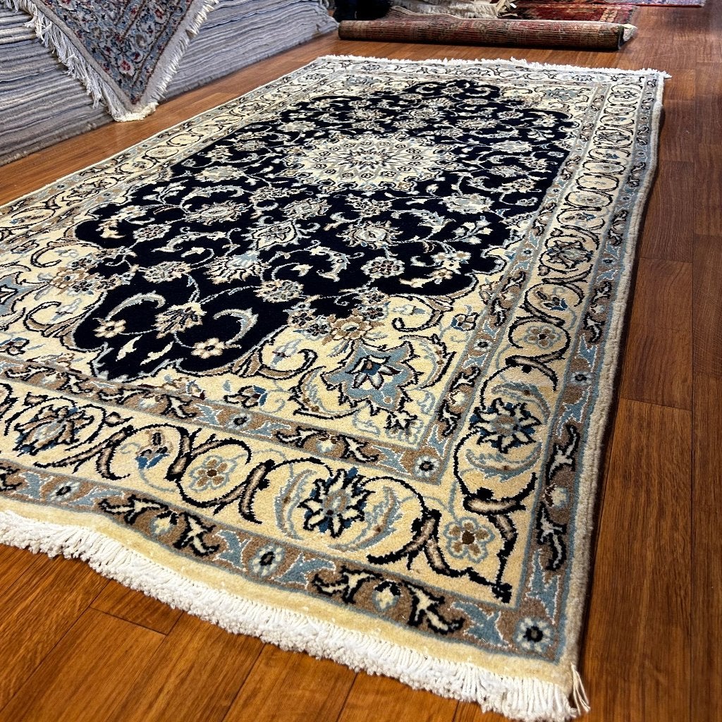 perzisch tapijt nain – 218 x 117 cm – Gratis bezorgd, TTM Wonen, Meubels – (Perzische) Tapijten en Woonaccessoires, 100 tot 150 cm