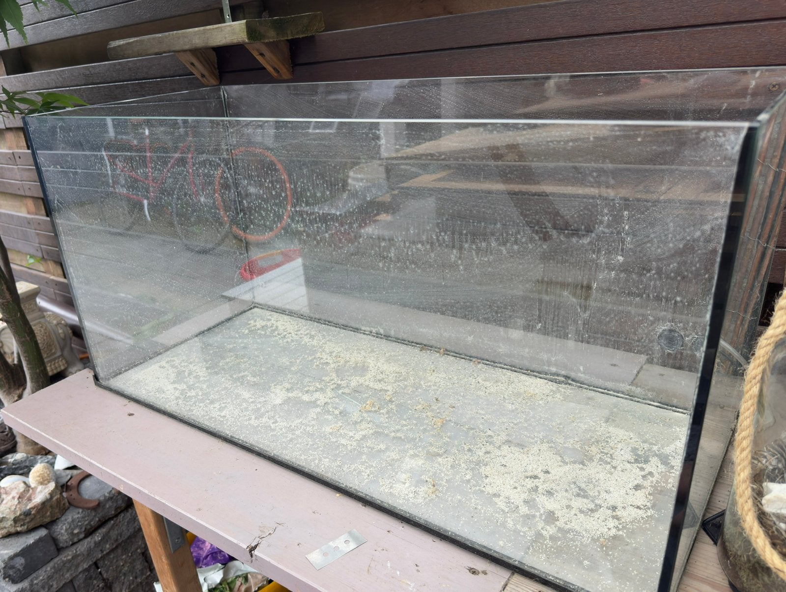 Aquarium 100 liter bodemglas kapot, Dieren en Toebehoren, Ophalen, Gebruikt, Leeg aquarium