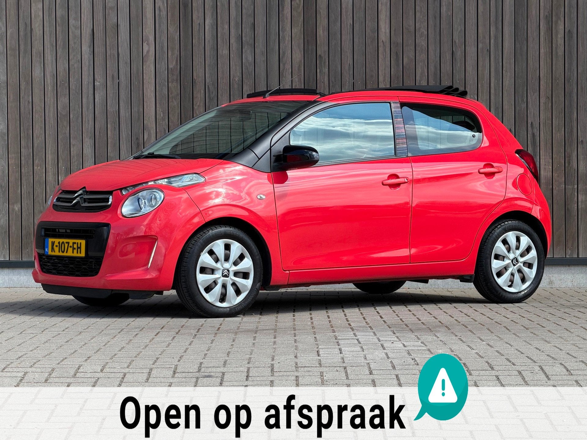 Citroen C1 1.0 e-VTi Airscape Shine / Automaat / Cabrio /, Auto's, Stof, Gebruikt, 4 stoelen, C1