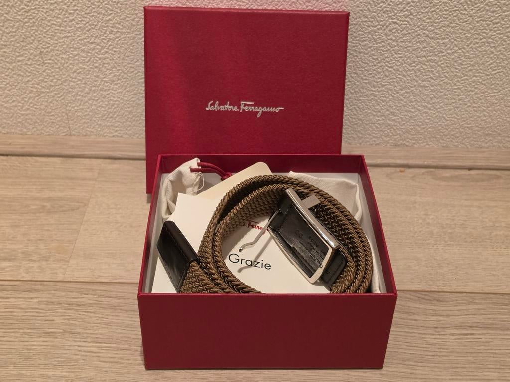 Salvatore Ferragamo riem - maat 90 - Zo goed als nieuw, Ophalen, Zo goed als nieuw, Bruin, Echt leder