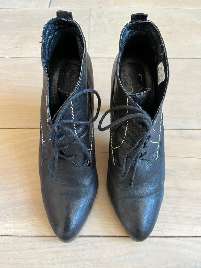 Cafe Moda 40 leren zwarte enkellaarsjes hak leer egf, Kleding | Dames, Schoenen, Zwart, Cafe Moda, Lage of Enkellaarzen, Ophalen of Verzenden
