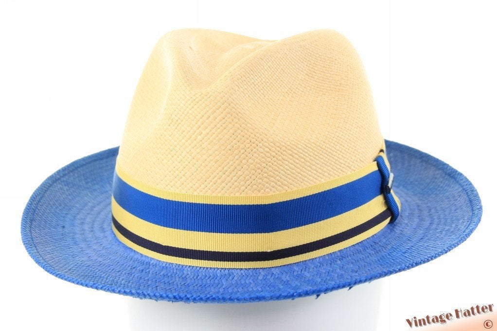Zomerhoed Stetson Player Panama blauw creme 55-56 & 57 Nieuw, Stetson, Hoed, Nieuw, Ophalen of Verzenden