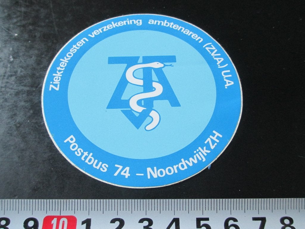 sticker Ziektekosten verzekering amtenaren Noordwijk ZH *, Ophalen, Zo goed als nieuw