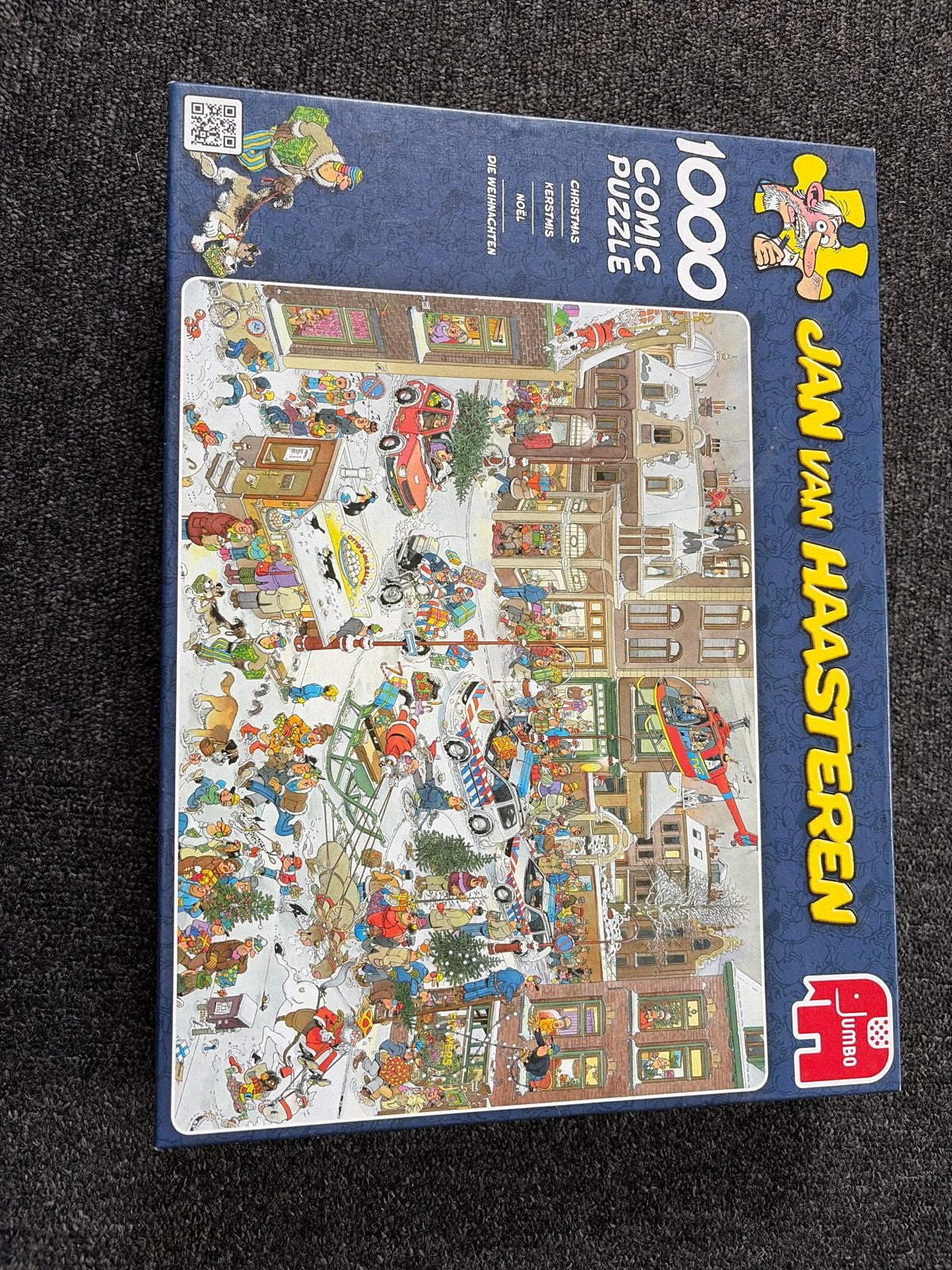 Jan van Haasteren Kerstpuzzel 1000 stukjes, Ophalen, 500 t/m 1500 stukjes, Zo goed als nieuw, Legpuzzel