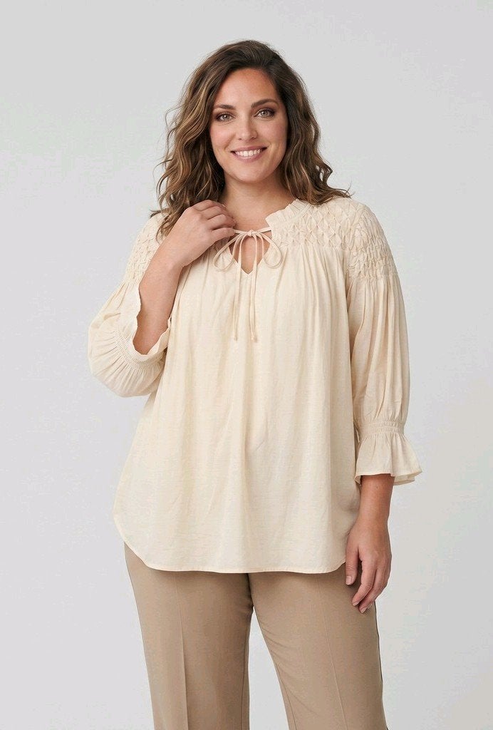 Ecru tuniek Stenna van Adia Maat 42/44 S, Kleding | Dames, Beige, Maat 42/44 (L), Nieuw, Ophalen of Verzenden
