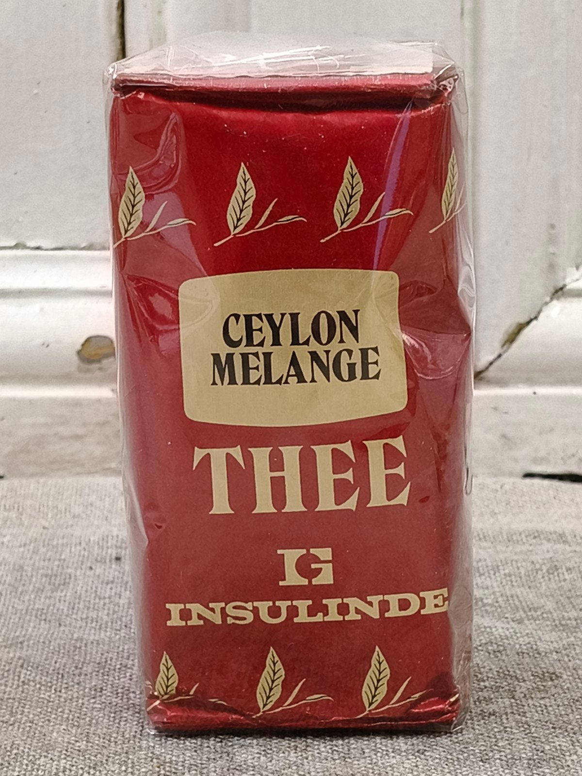 Oud vol pakje Ceylon melange thee, Insulinde Groningen, Verzamelen, Merken en Reclamevoorwerpen, Ophalen of Verzenden, Gebruikt