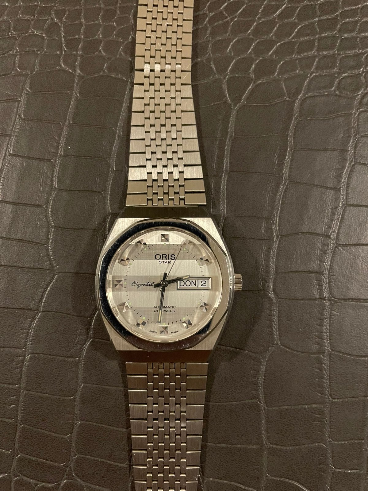 Oris Star  Criystal Automatic, Ophalen of Verzenden, Zo goed als nieuw, Leer, Overige merken