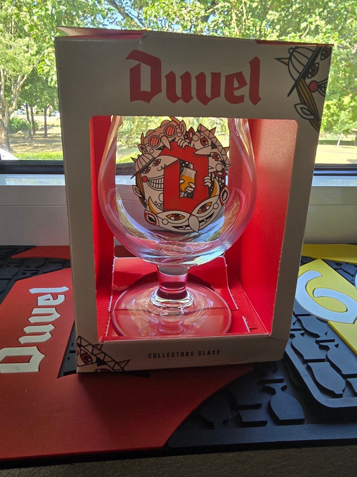 Duvel glas Patrick Croes, Ophalen of Verzenden, Nieuw, Glas of Glazen, Duvel