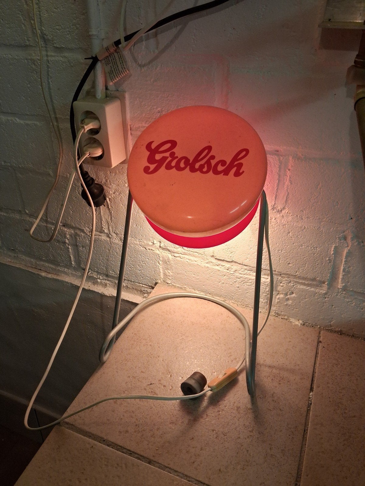 Vintage Grolsch Reclame Lamp - Uniek Verzamelobject, Ophalen