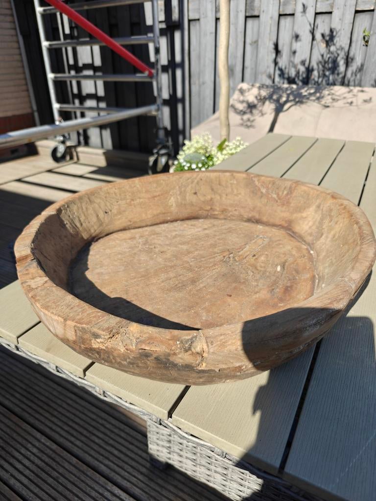 Massieve houten schaal/bak - Decoratief of voor opslag, Ophalen