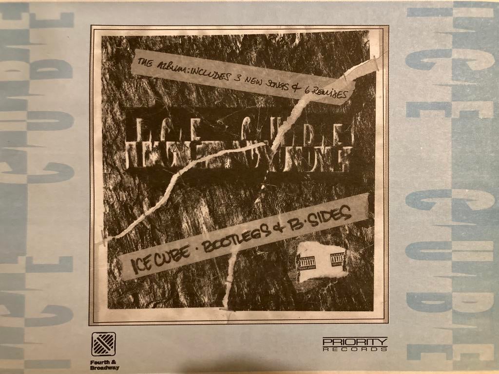 Paginagrote A4 advertentie ICE CUBE Bootlegs release, Ophalen of Verzenden
