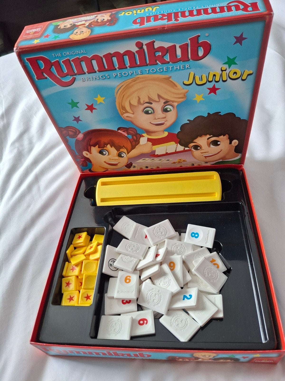 Triominos Junior & Rummikub Junior bordspellen, Een of twee spelers, Ophalen of Verzenden, Zo goed als nieuw, Goliath
