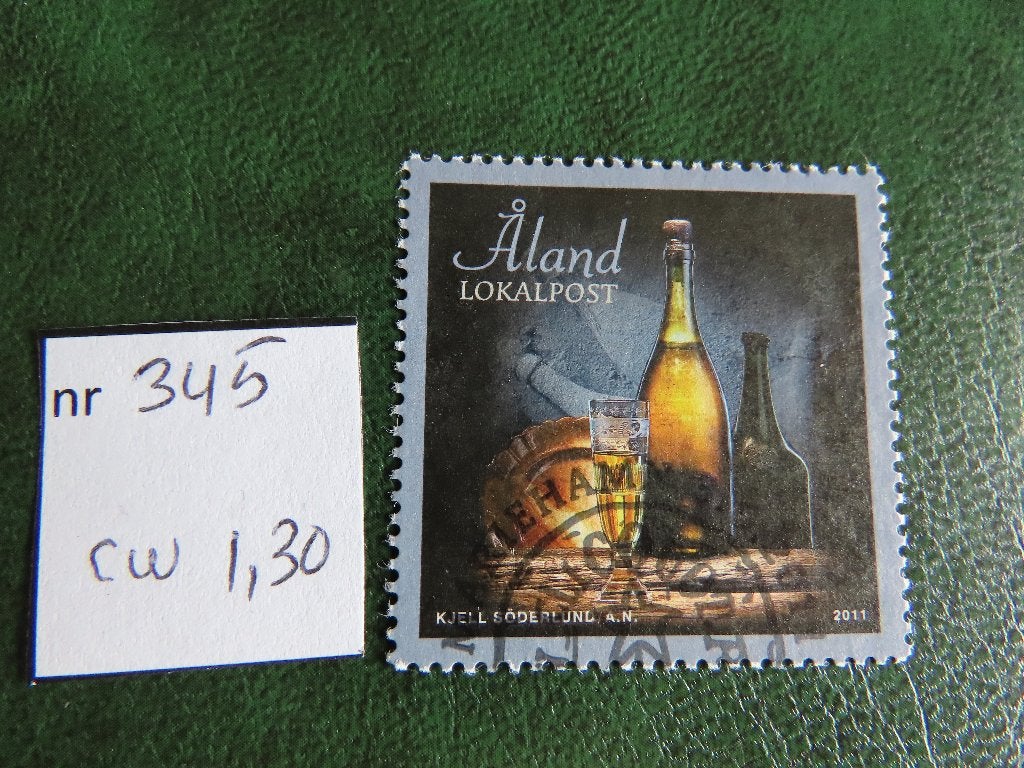 Aland 345, Ophalen of Verzenden, Finland, Gestempeld
