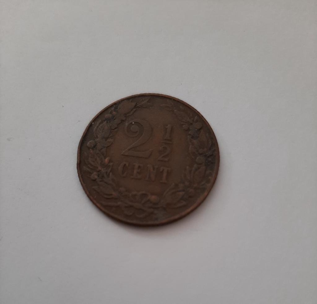 Nederland 2,5 cent 1904, Verzenden, Koningin Wilhelmina, Overige waardes, Losse munt