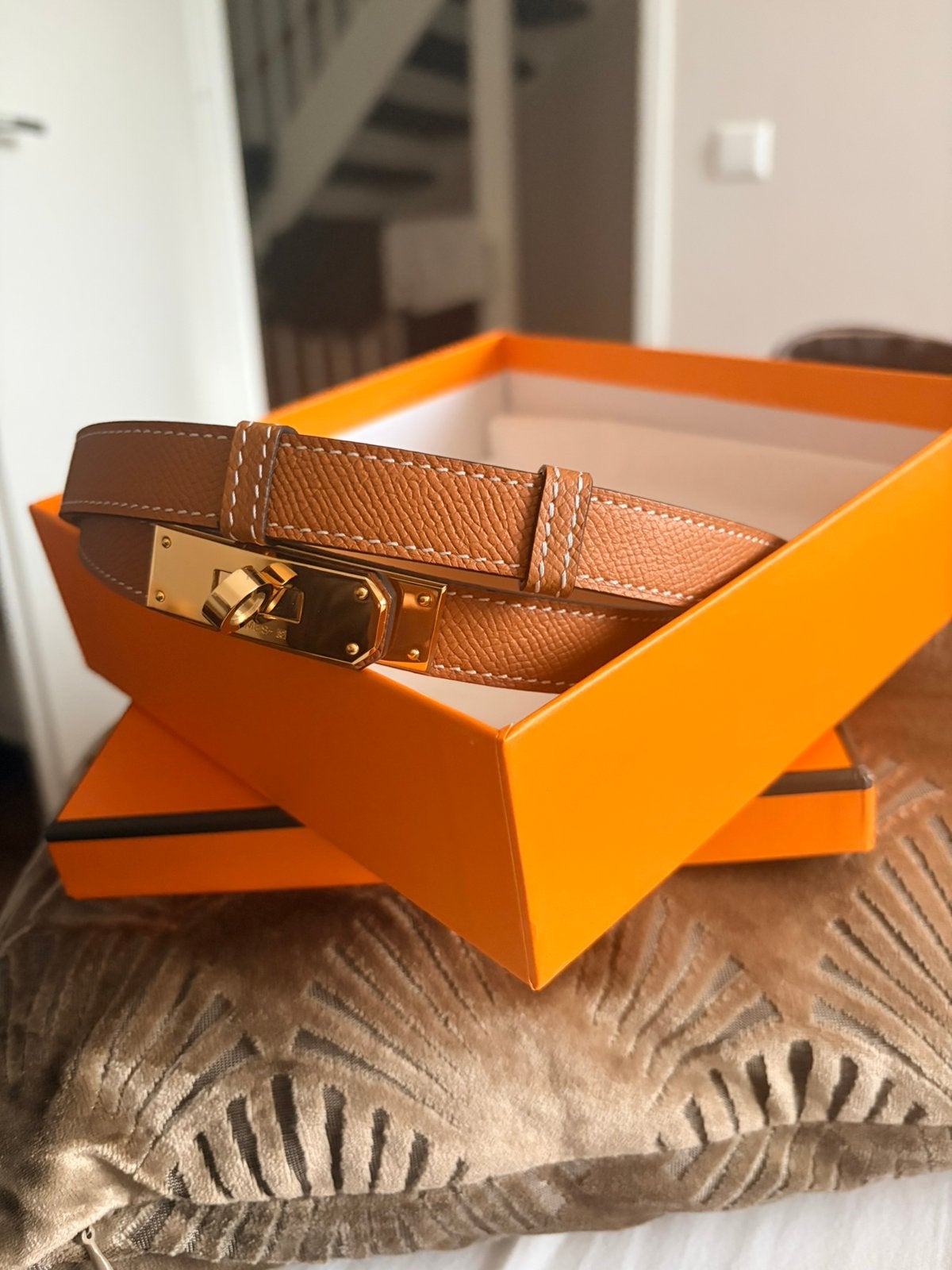 Hermes Kelly 18 belt, Kleding | Dames, Ophalen of Verzenden, Zo goed als nieuw, Zwart, 100 cm of meer