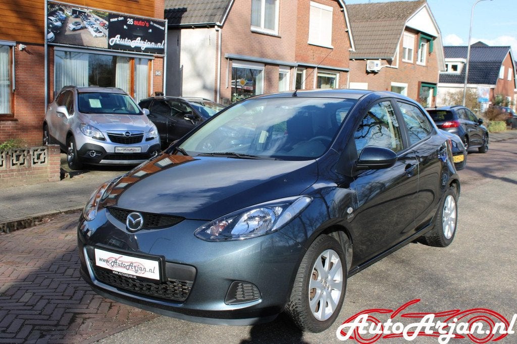 Mazda 2 1.3 TS Airco, Nwe APK, Garantie, Auto's, Mazda, Voorwielaandrijving, Stof, Gebruikt, Zwart