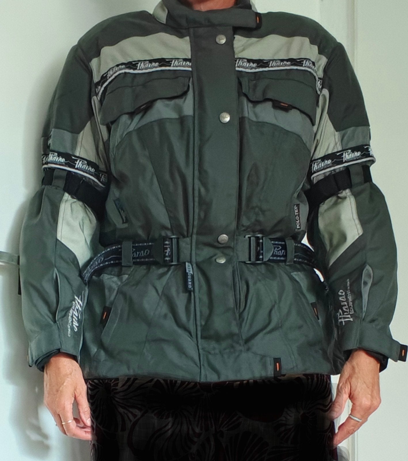 Motorjas XL, Grijs, uitneembare binnenvoering, verstelbaar, Motoren, Kleding | Motorkleding, Ophalen of Verzenden, Tweedehands