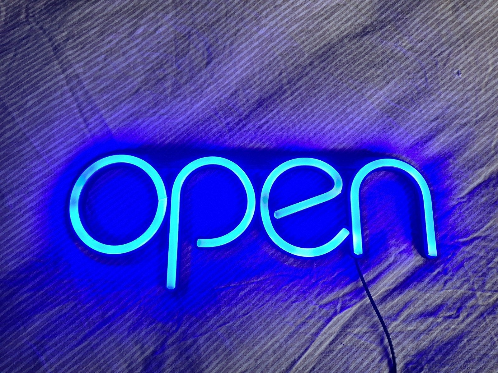 neon / ledverlichting  'Open', Verzamelen, Ophalen, Zo goed als nieuw, Lichtbak of (neon) lamp