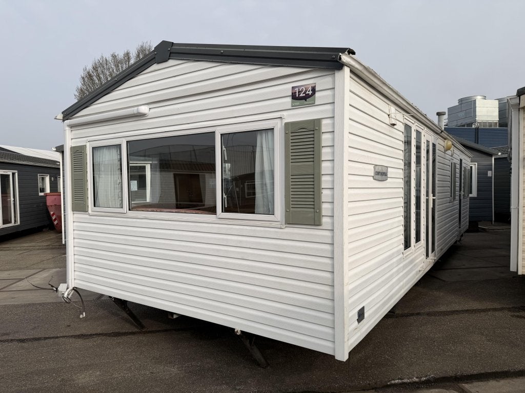 BK Bluebird Continentale Chalet 10 x 3.70 m Airco, Caravans en Kamperen, Stacaravans, Niet ingevuld, Niet ingevuld, Niet ingevuld