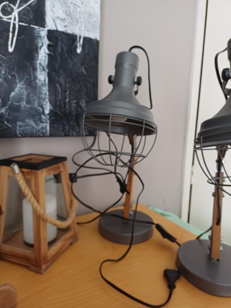 Lampen, Ophalen of Verzenden, Zo goed als nieuw, Hout, Minder dan 50 cm