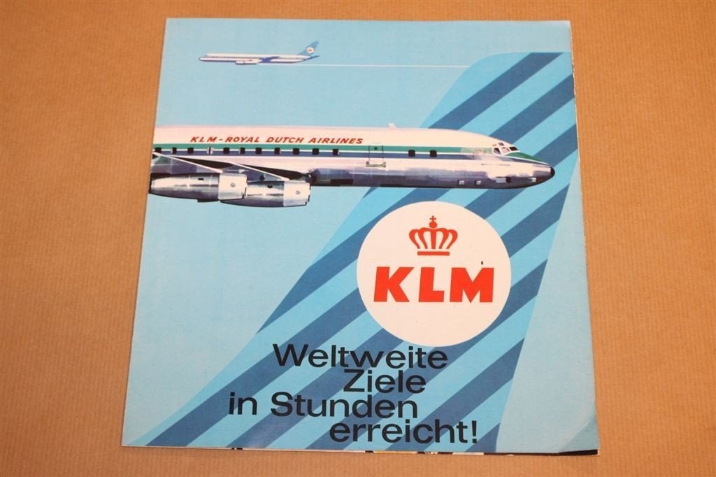 KLM reclame-brochure - Circa 1965, Ophalen of Verzenden, Zo goed als nieuw, Schaalmodel