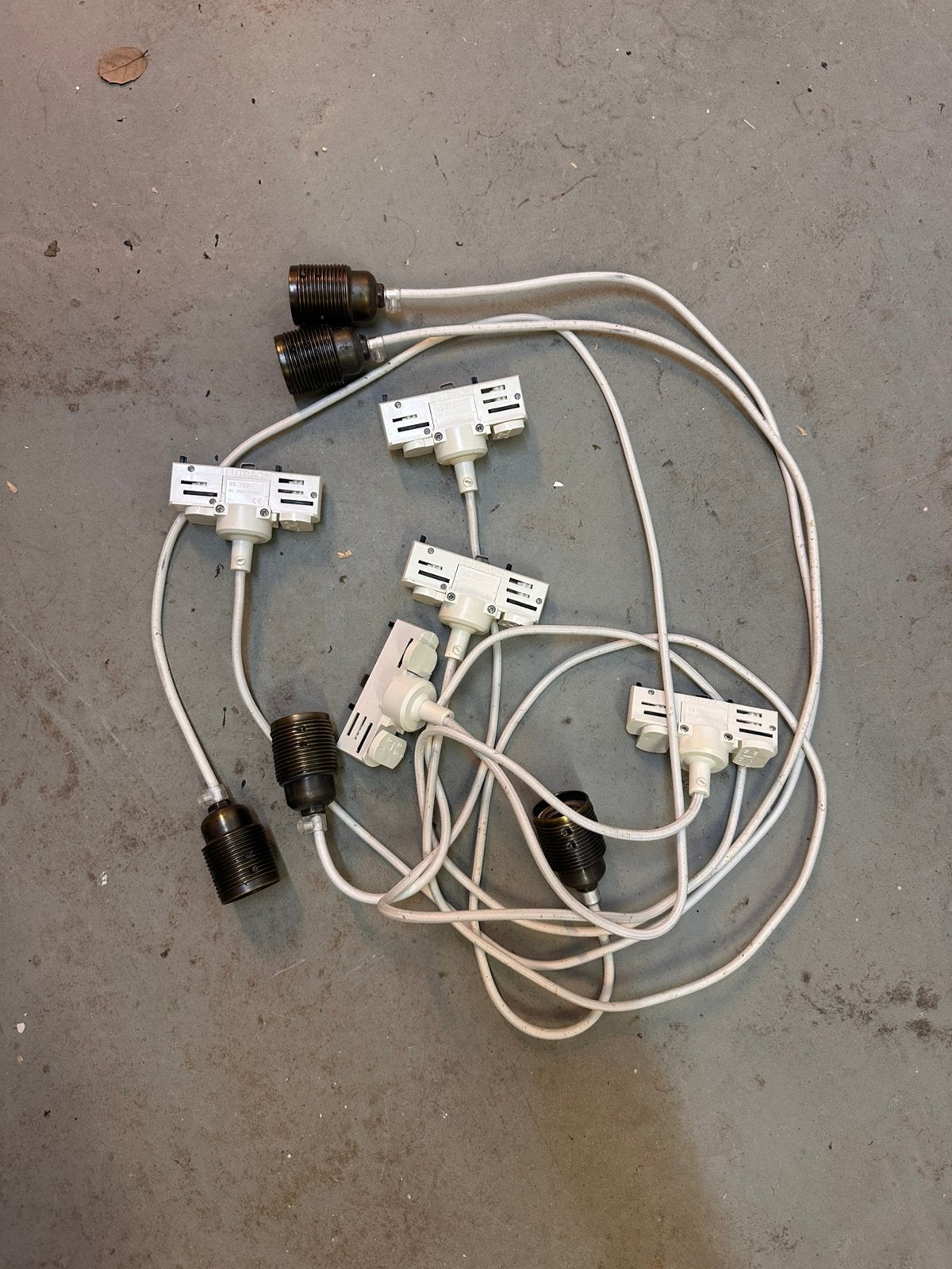 5x fitting voor spot-/sfeerlamp – hanglamp voor spotrail, Huis en Inrichting, Lampen | Hanglampen, Ophalen of Verzenden, Gebruikt